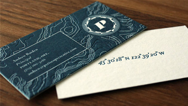 Cool Letterpress Business Card for Creative Agency