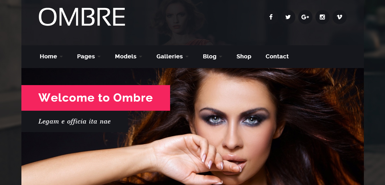 Ombre - Model Agency Fashion WordPress Theme