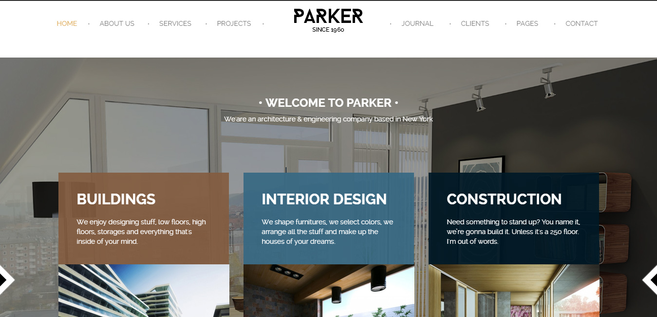 Parker - Creative WordPress Showcase Theme