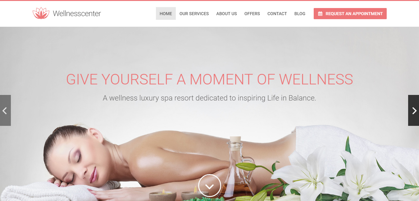 WellnessCenter Beauty Spa WordPress Theme