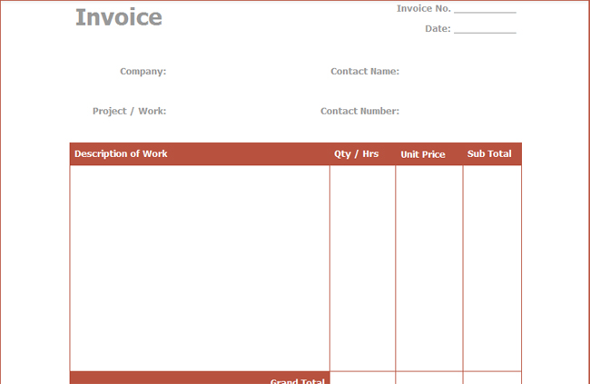 invoice - google docs templates